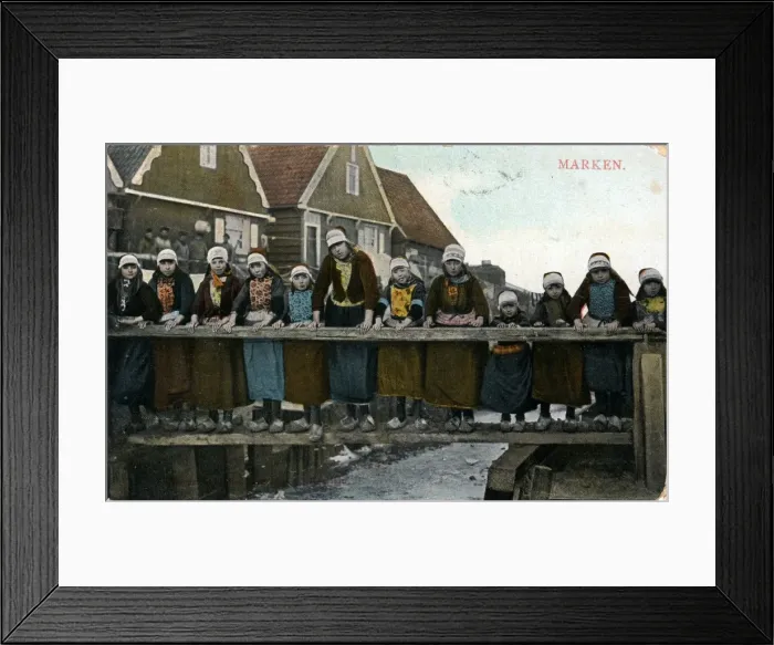 Framed Print : The Footbridge, Marken Framed Print : The Footbridge, Marken