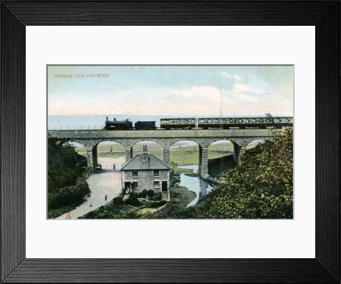 Framed Print : The Railway Viaduct and Train, Dingle, Denbighshire Framed Print : The Railway Viaduct and Train, Dingle, Denbighshire