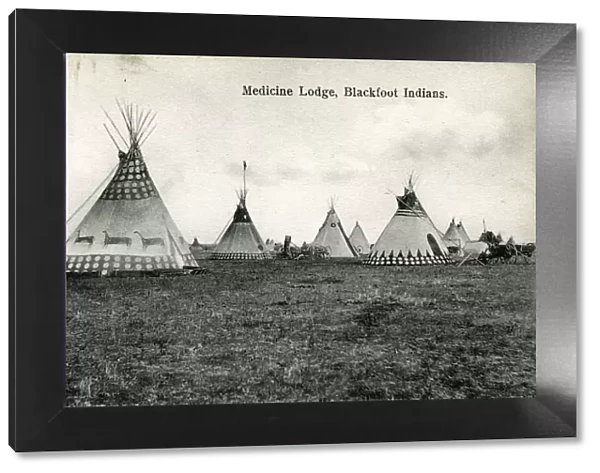 Blackfoot Indians Camp, Medicine Lodge, Kansas