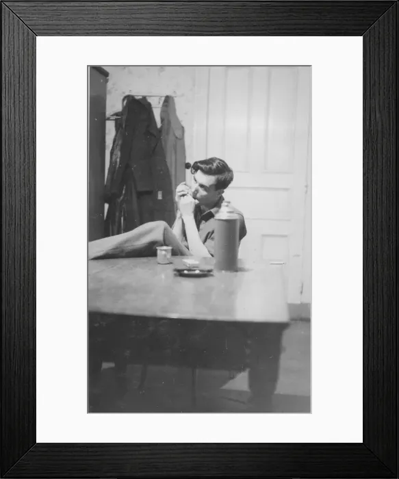 Framed Print : Private Tom Tedder playing the harmonica WW2 Framed Print : Private Tom Tedder playing the harmonica WW2
