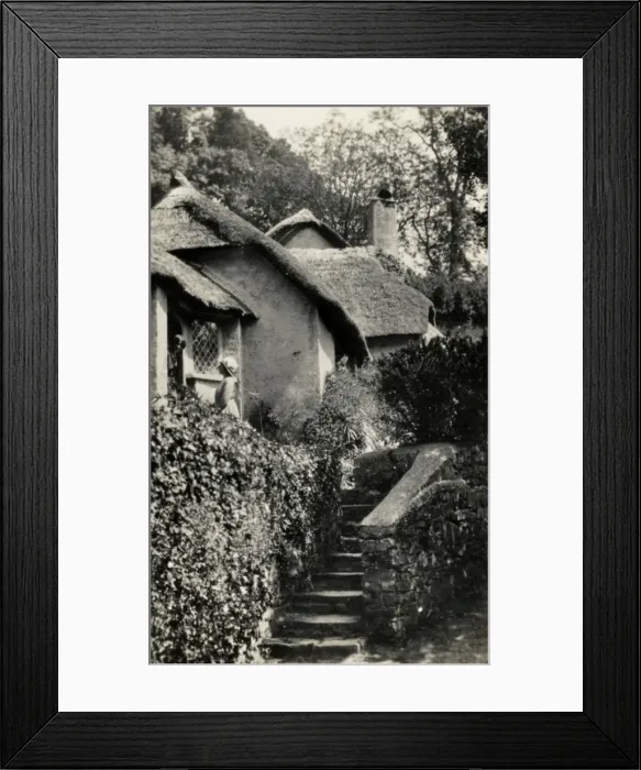 Framed Print : Thatched Cottages, Selworthy, Somerset Framed Print : Thatched Cottages, Selworthy, Somerset