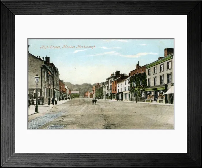 Framed Print : High Street, Market Harborough, Leicestershire Framed Print : High Street, Market Harborough, Leicestershire