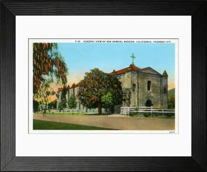 Framed Print : Mission San Gabriel Arcᮧel, San Gabriel, California Framed Print : Mission San Gabriel Arcᮧel, San Gabriel, California
