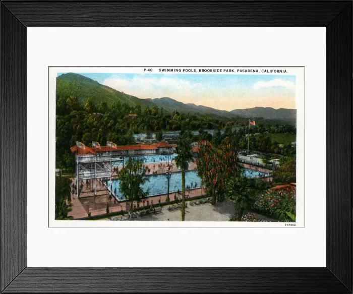 Framed Print : Swimming Pools, Brookside Park, California Framed Print : Swimming Pools, Brookside Park, California