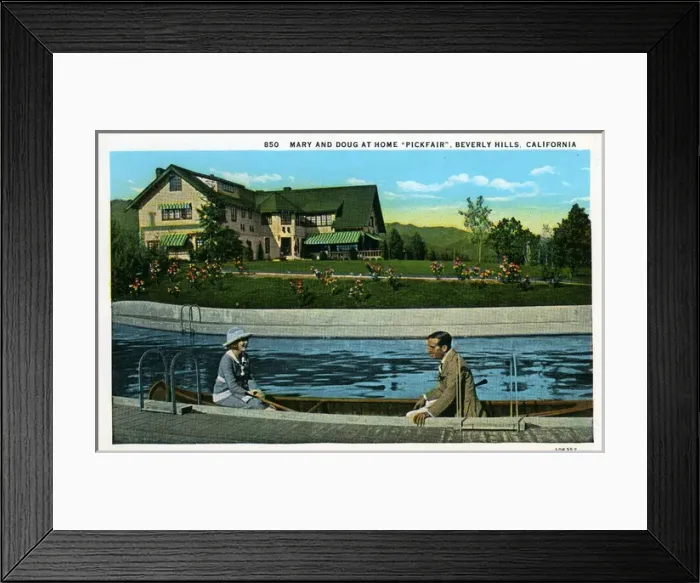 Framed Print : Mary Pickford & Douglas Fairbanks at their home Pickford Framed Print : Mary Pickford & Douglas Fairbanks at their home Pickford