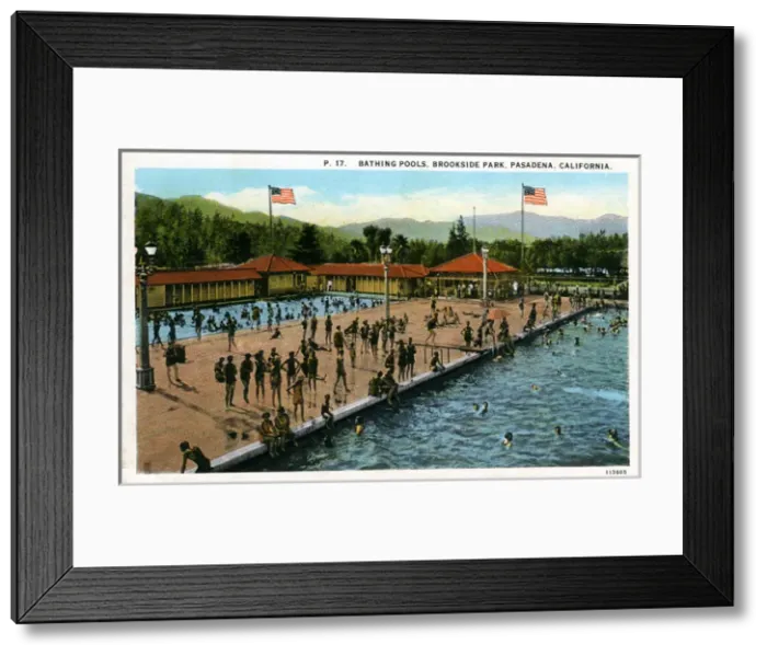 Framed Print : Bathing Pools, Brookside Park, California Framed Print : Bathing Pools, Brookside Park, California
