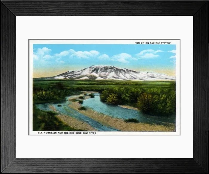 Framed Print : Elk Mountain & The Medicine Bow River, Elk, Wyoming Framed Print : Elk Mountain & The Medicine Bow River, Elk, Wyoming