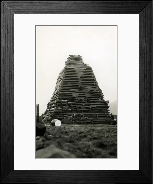 Framed Print : King George V Jubilee Bonfire, Delph, Lancashire Framed Print : King George V Jubilee Bonfire, Delph, Lancashire