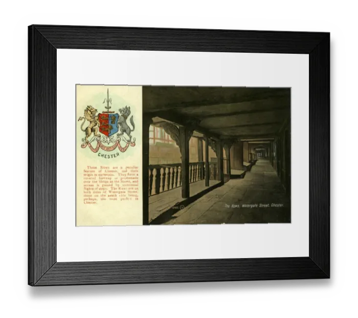 Framed Print : The Rows, Watergate Street, Chester, Cheshire Framed Print : The Rows, Watergate Street, Chester, Cheshire