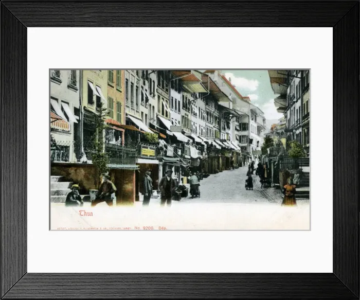 Framed Print : Street Scene, Thun Framed Print : Street Scene, Thun
