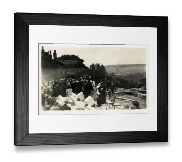 Framed Print : Laying of Commemoration Stone, Thought to be Keighley Area Framed Print : Laying of Commemoration Stone, Thought to be Keighley Area