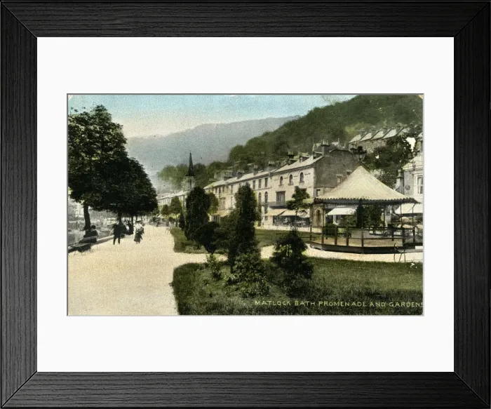 Framed Print : Promenade & Gardens, Matlock Bath, Derbyshire Framed Print : Promenade & Gardens, Matlock Bath, Derbyshire
