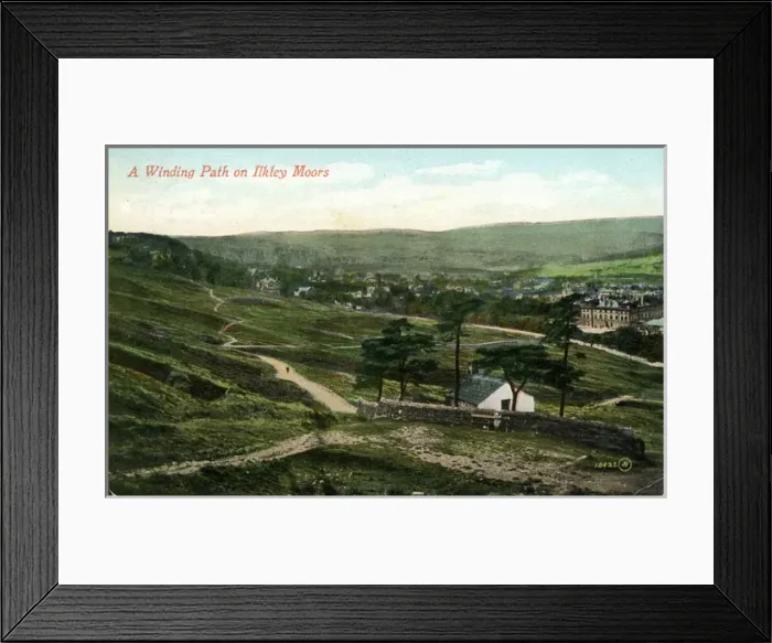 Framed Print : Winding Path, Ilkley Moors, Ilkley, Yorkshire Framed Print : Winding Path, Ilkley Moors, Ilkley, Yorkshire