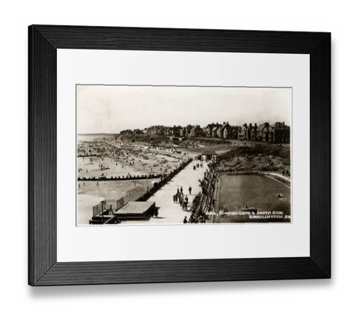 Framed Print : Spa, Boating Lake & South Side, Bridlington, Yorkshire Framed Print : Spa, Boating Lake & South Side, Bridlington, Yorkshire