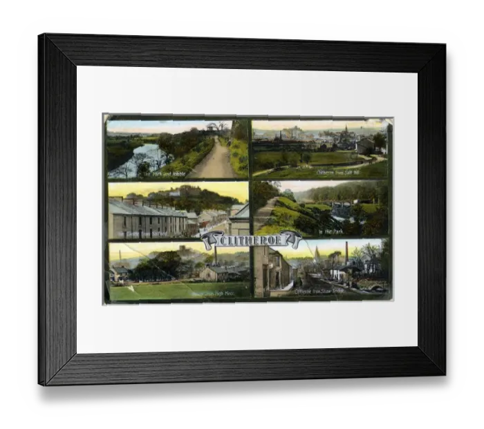 Framed Print : Multi View, Clitheroe, Lancashire Framed Print : Multi View, Clitheroe, Lancashire