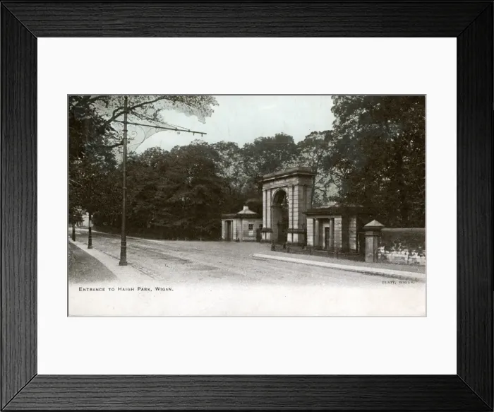 Framed Print : Entrance to Haigh Park, Wigan, Lancashire Framed Print : Entrance to Haigh Park, Wigan, Lancashire