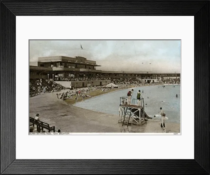 Framed Print : Super Bathing Pool, New Brighton, Lancashire Framed Print : Super Bathing Pool, New Brighton, Lancashire