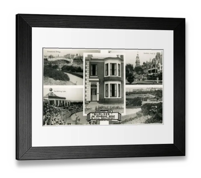 Framed Print : Multi View - Seabank Road (Burlees - No 26), Southport, Lanc Framed Print : Multi View - Seabank Road (Burlees - No 26), Southport, Lanc