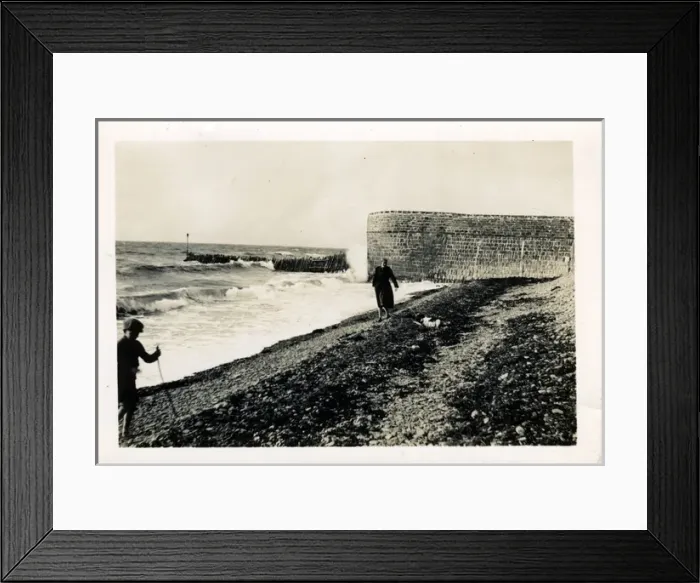Framed Print : Windy Beach, Thought to be at Aberaeron, Cardiganshire Framed Print : Windy Beach, Thought to be at Aberaeron, Cardiganshire