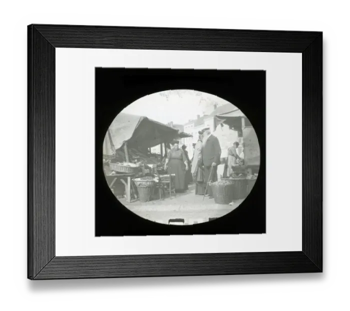 Framed Print : Victorian Market Place, Thought to be at Ramsgate, Kent Framed Print : Victorian Market Place, Thought to be at Ramsgate, Kent
