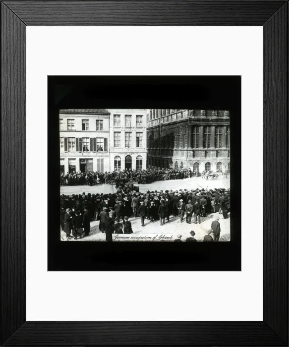 Framed Print : WW1 - German Occupying Troops, Ghent, East Flanders Framed Print : WW1 - German Occupying Troops, Ghent, East Flanders