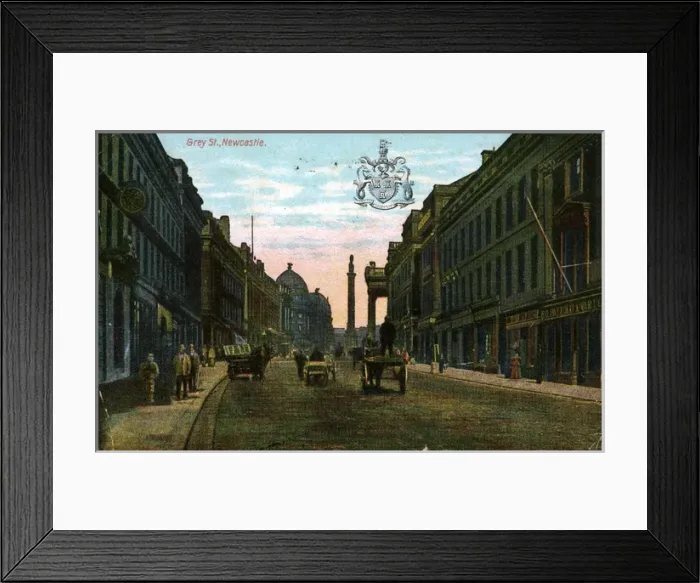 Framed Print : Grey Street, Newcastle upon Tyne, County Durham Framed Print : Grey Street, Newcastle upon Tyne, County Durham