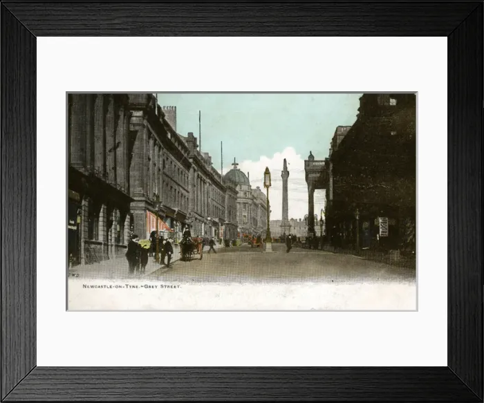 Framed Print : Grey Street, Newcastle upon Tyne, County Durham Framed Print : Grey Street, Newcastle upon Tyne, County Durham