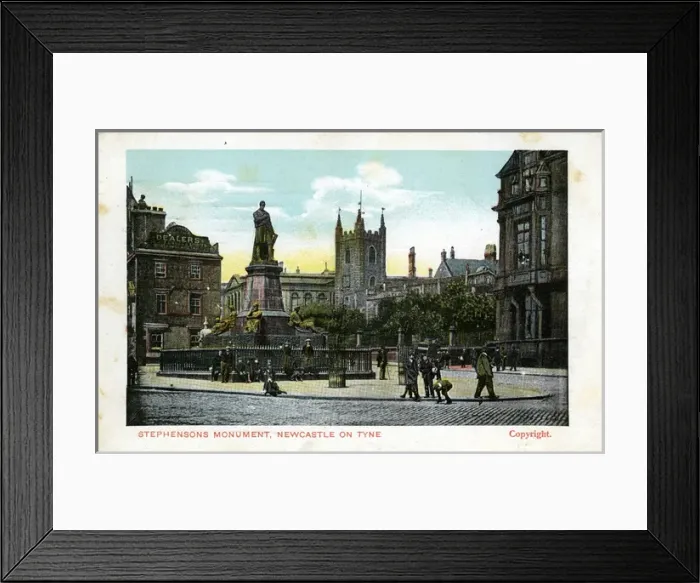 Framed Print : Stephensons Monument, Newcastle upon Tyne, County Durham Framed Print : Stephensons Monument, Newcastle upon Tyne, County Durham