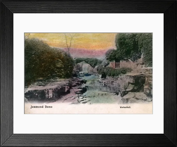 Framed Print : Waterfall, Jesmond Dene, County Durham Framed Print : Waterfall, Jesmond Dene, County Durham