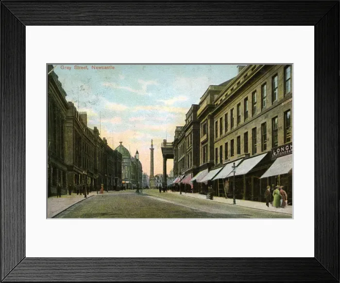 Framed Print : Grey Street, Newcastle upon Tyne, County Durham Framed Print : Grey Street, Newcastle upon Tyne, County Durham