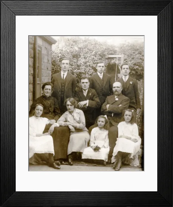 Framed Print : Family Group, Mapplewell, Yorkshire Framed Print : Family Group, Mapplewell, Yorkshire