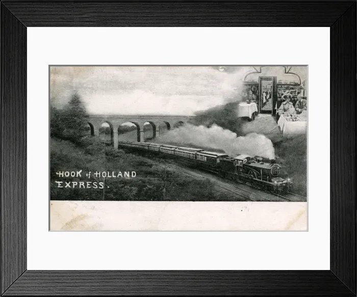 Framed Print : The Hook of Holland Express, Seven Arches Bridge, Essex Framed Print : The Hook of Holland Express, Seven Arches Bridge, Essex