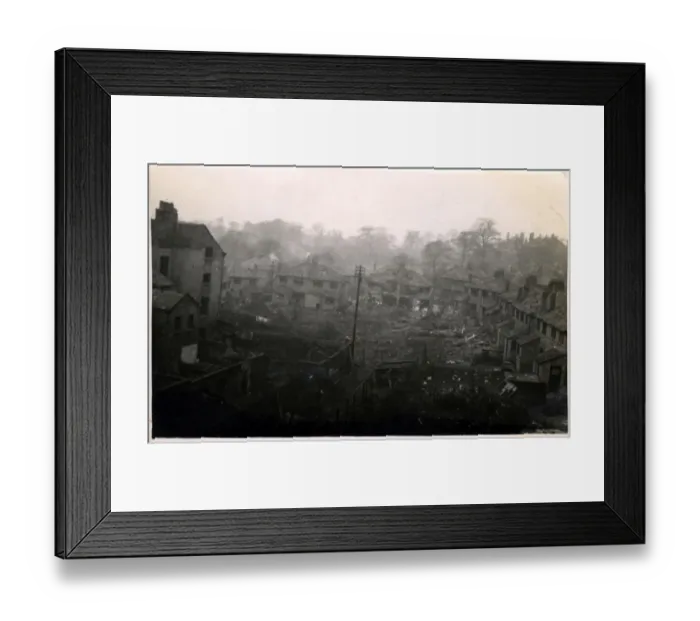 Framed Print : WW2 Bomb Damage, Salford, Lancashire Framed Print : WW2 Bomb Damage, Salford, Lancashire