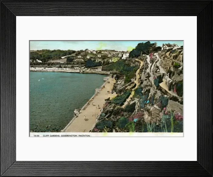 Framed Print : Cliff Gardens, Goodrington, Devon Framed Print : Cliff Gardens, Goodrington, Devon