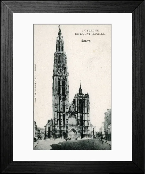 Framed Print : La fl裨e de la Cath餲ale, Anvers - Antwerp, Antwerp Provin Framed Print : La fl裨e de la Cath餲ale, Anvers - Antwerp, Antwerp Provin