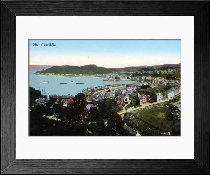 Framed Print : View from South West, Oban, Argyllshire Framed Print : View from South West, Oban, Argyllshire