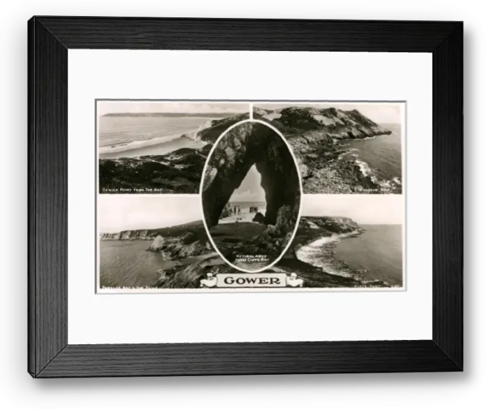 Framed Print : Multiview, Gower Peninsula, Glamorgan Framed Print : Multiview, Gower Peninsula, Glamorgan