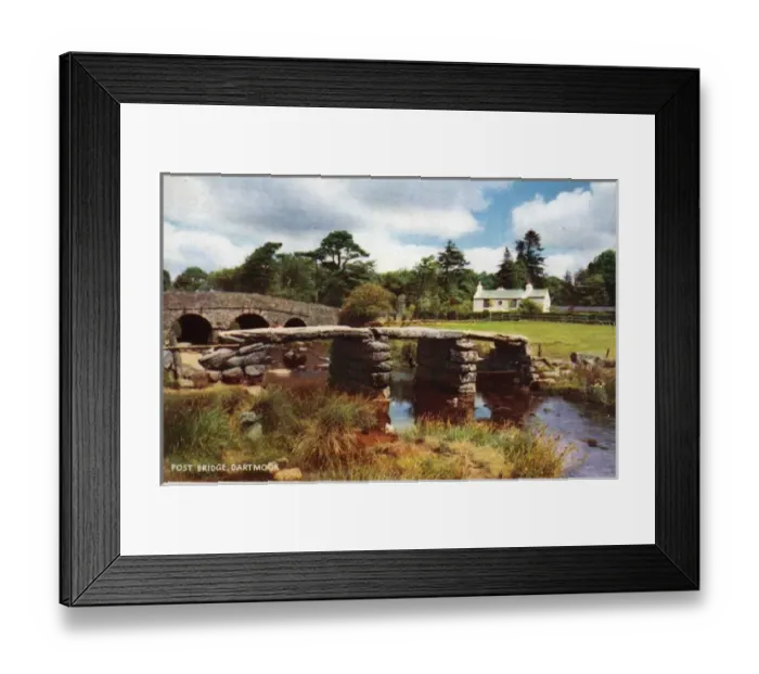 Framed Print : Post Bridge, Postbridge Village, Devon Framed Print : Post Bridge, Postbridge Village, Devon