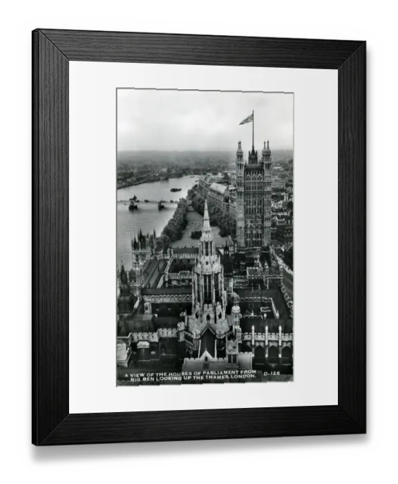 Framed Print : Houses of Parliament viewed from Big Ben, Westminster Framed Print : Houses of Parliament viewed from Big Ben, Westminster