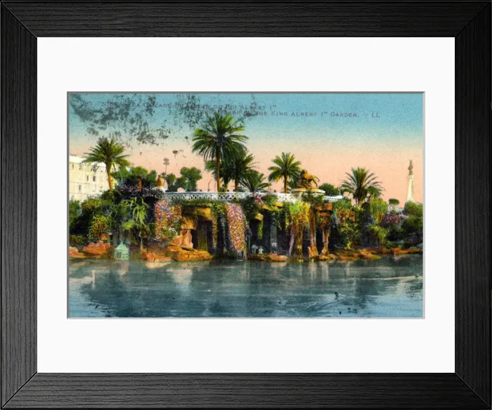 Framed Print : The Cascade, Garden of King Albert the 1st - Le Jardin Alber Framed Print : The Cascade, Garden of King Albert the 1st - Le Jardin Alber