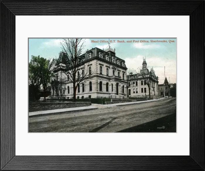Framed Print : Head Office of Eastern Township Bank & Post Office, Sherbroo Framed Print : Head Office of Eastern Township Bank & Post Office, Sherbroo