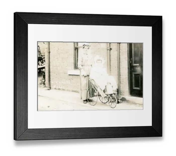 Framed Print : Nurse with Patient, Linthwaite, Yorkshire Framed Print : Nurse with Patient, Linthwaite, Yorkshire