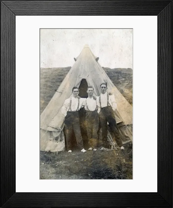Framed Print : Vintage Camping - Tepee Tent, Bradford Area, Yorkshire Framed Print : Vintage Camping - Tepee Tent, Bradford Area, Yorkshire
