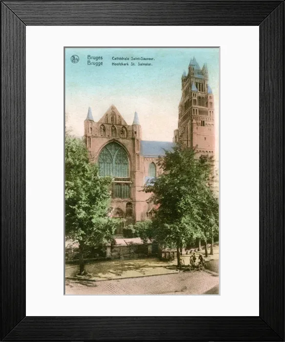 Framed Print : Cathedrale Saint-Sauvear, Bruges - Brugge