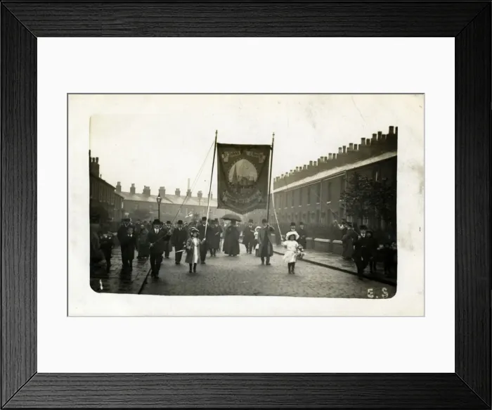 Framed Print : Church Parade, Hurst, Lancashire Framed Print : Church Parade, Hurst, Lancashire