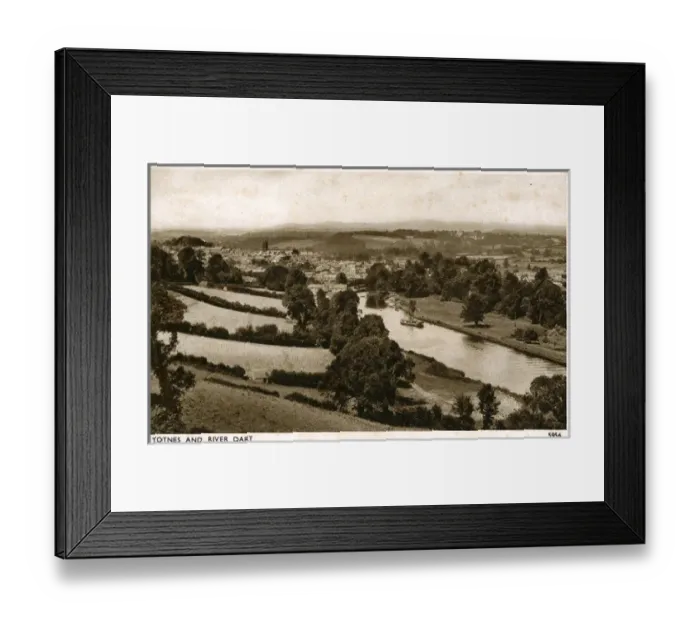 Framed Print : Town & River Dart, Totnes, Devon Framed Print : Town & River Dart, Totnes, Devon