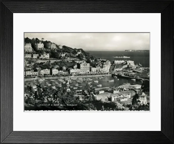 Framed Print : Harbour & Vane Hill, Torquay, Devon Framed Print : Harbour & Vane Hill, Torquay, Devon
