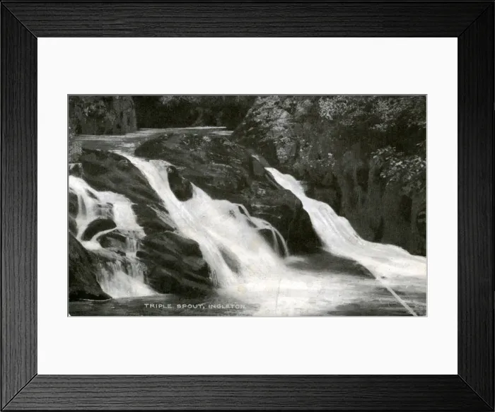 Framed Print : Triple Spout Falls, Ingleton, Yorkshire Framed Print : Triple Spout Falls, Ingleton, Yorkshire