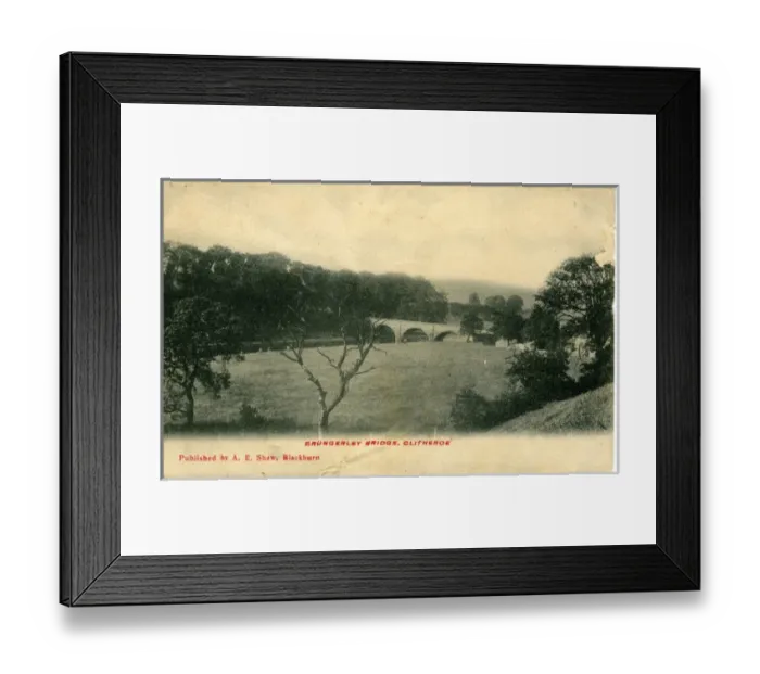Framed Print : Brungerley Bridge, Clitheroe, Lancashire Framed Print : Brungerley Bridge, Clitheroe, Lancashire
