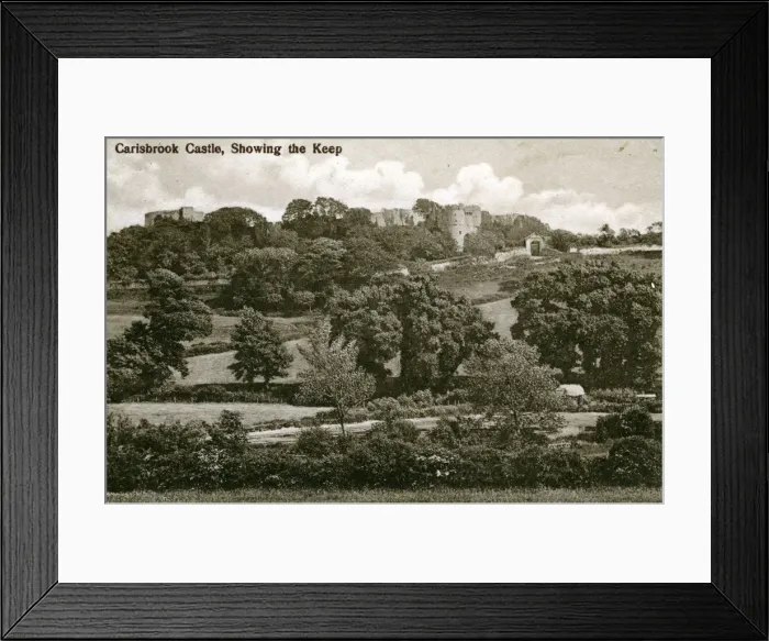 Framed Print : Carisbrooke Castle, Showing the Keep, Castle Hill, Isle of W Framed Print : Carisbrooke Castle, Showing the Keep, Castle Hill, Isle of W